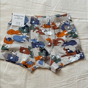 Polarn O. Pyret Kids Animal Print boxer Shorts - underwear 8-10 fox